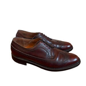 Vtg Executive Imperials 525 Size 13A Brown Long Wing Brogue Wingtip US Made